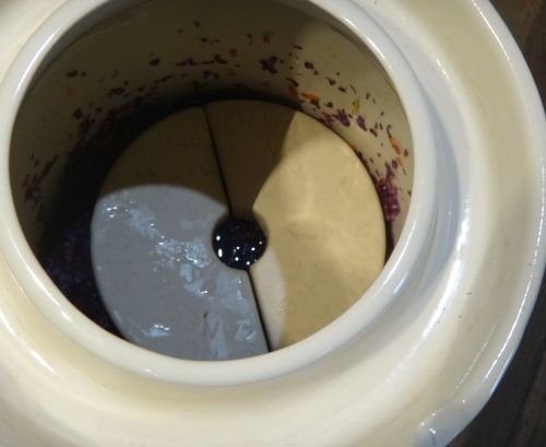 kimchi weigh down in crock